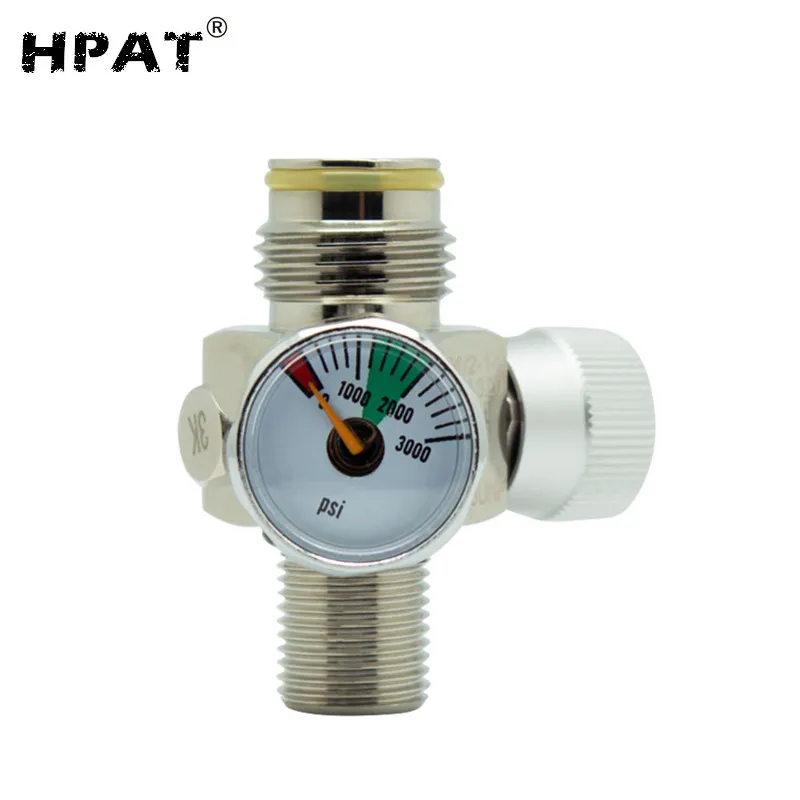 With 3000psi gauge HPAT Пейнтбольный клапан с вкл/выкл 5/8-18UNF резьбовой покрытием Suface - Цвет: With 3000psi gauge