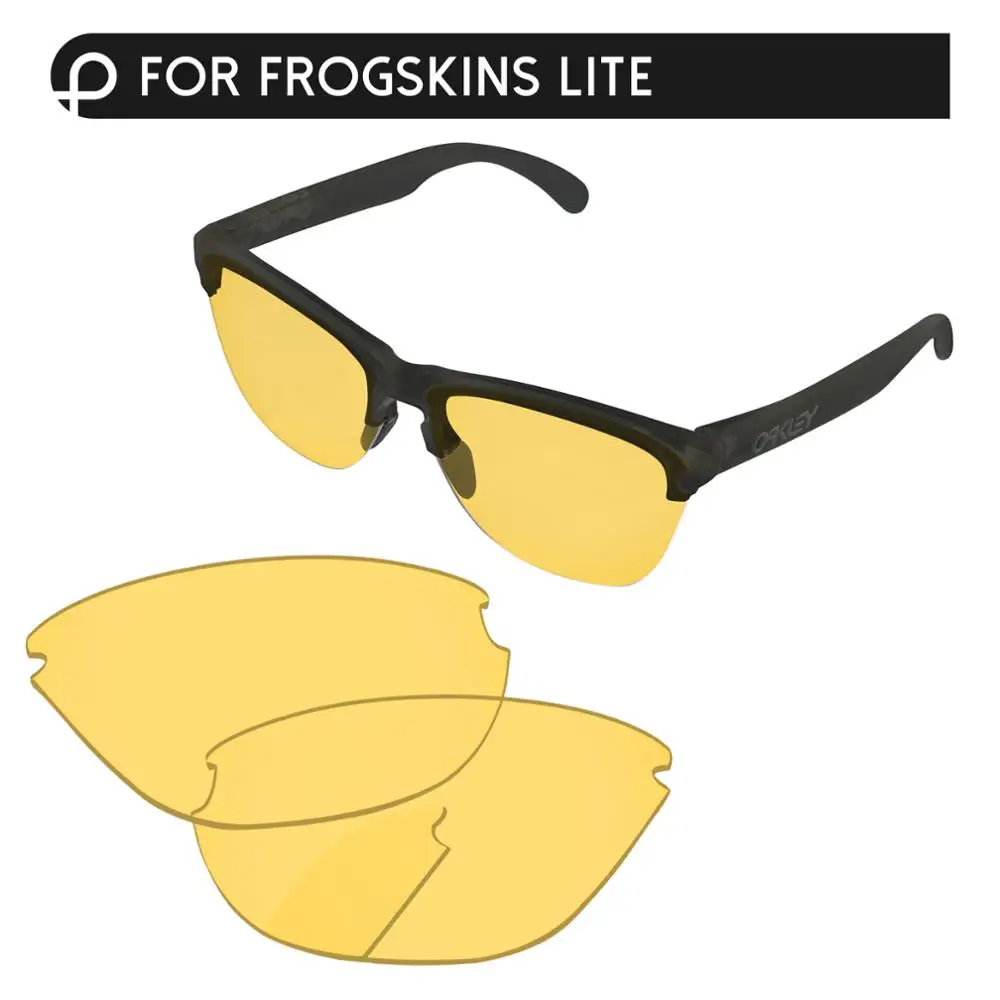 Crystal Yellow PapaViva Сменные линзы для аутентичных солнцезащитных очков Frogskins Lite OO9374 Поляризованные-несколько вариантов - Цвет линз: Crystal Yellow