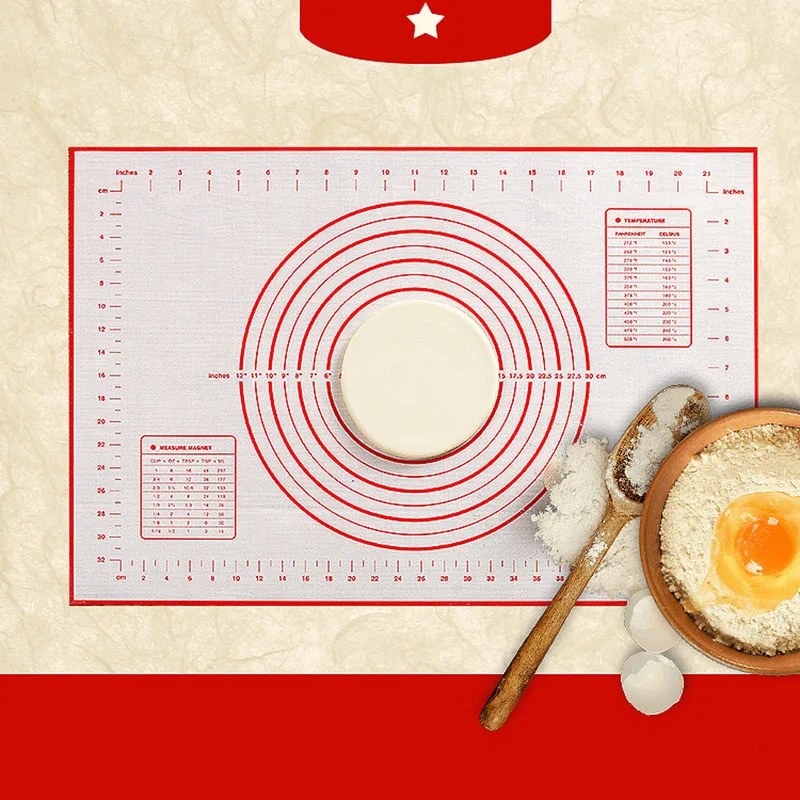 Non Stick Silicone Dough Rolling Mat Baking Fondant Pastry Clay Pad Sheet 40x50cm SUB Sale | Дом и сад