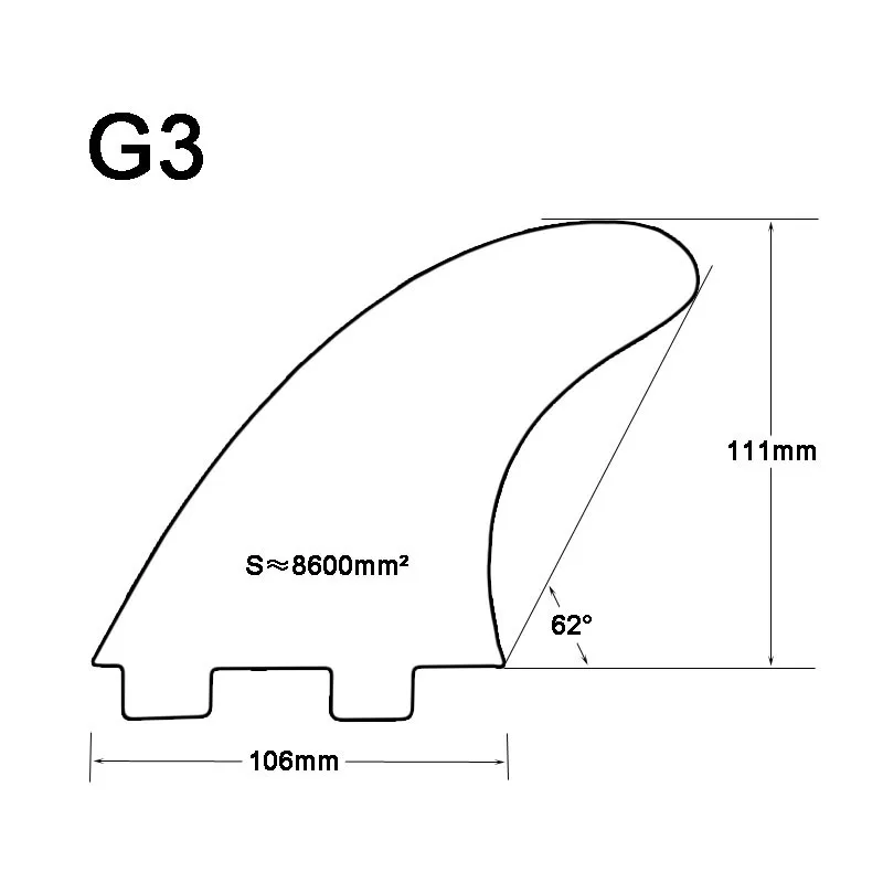 Плавники для серфинга FCS плавники G5/G3/G7 соты из стекловолокна зеленые доски ребра