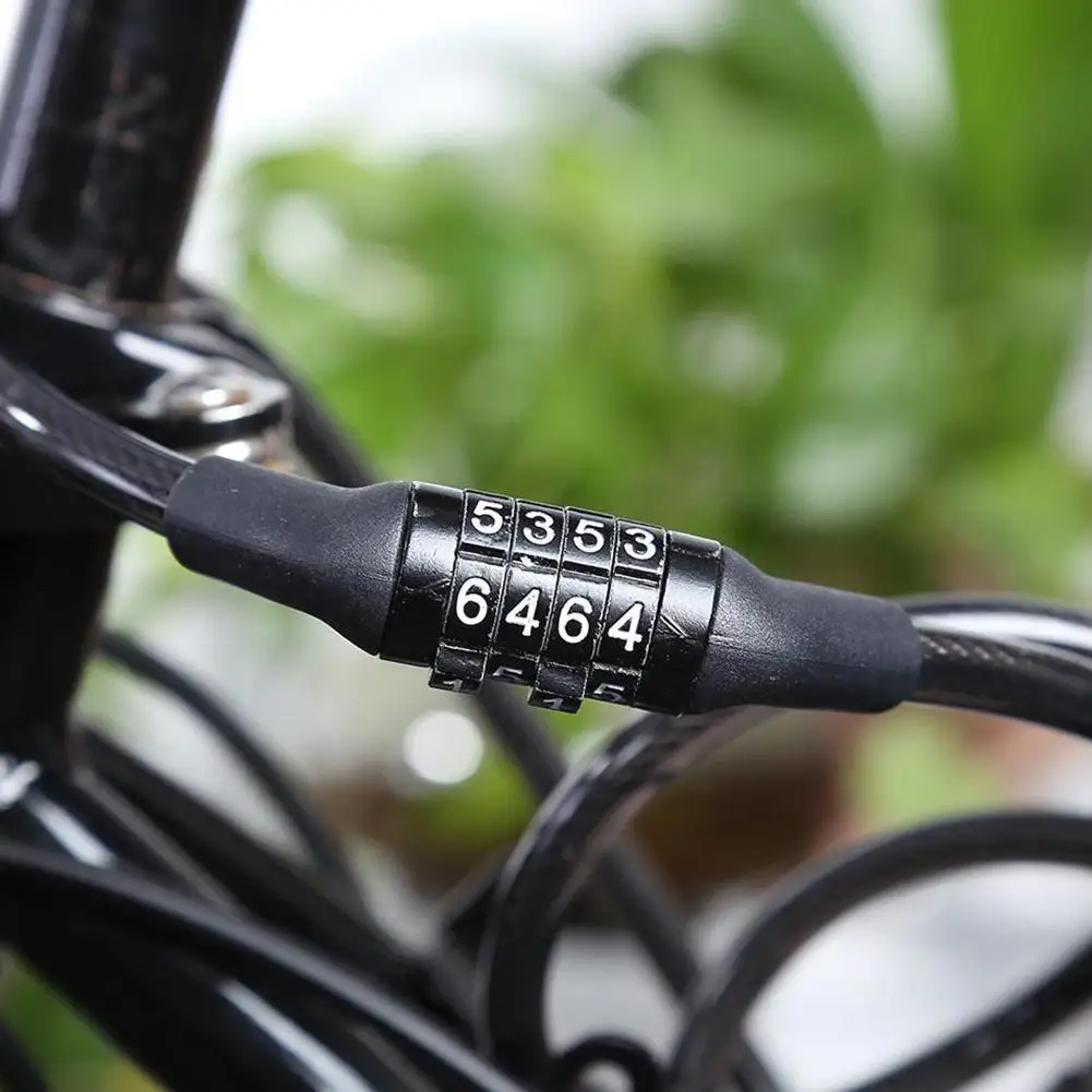 

Bike Lock 4 Digit Code Combination Bicycle Lock Bicycle Anti-theft Equipment Lock Lock Bicycle MTB Security N7F3