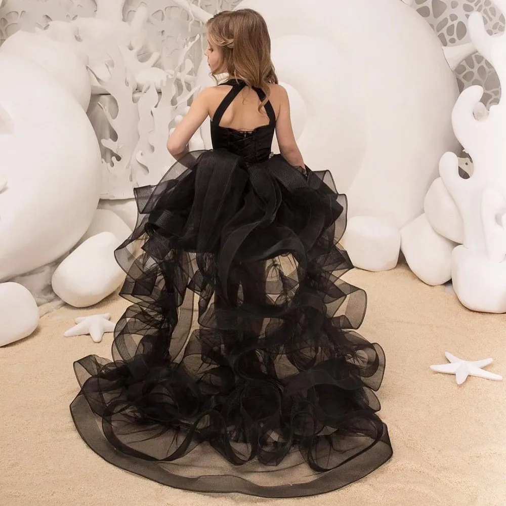 

Tulle Beading Princess Layers Puffy detachable Baby Wedding Party Kid Birthday Dress First Communion Gown Flower Girl Dresses