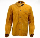 FR одежда сварщика огнестойкий кофейно-Желтый Фартук для брюк из коровьей кожи огнестойкий пиджак из коровьей кожи