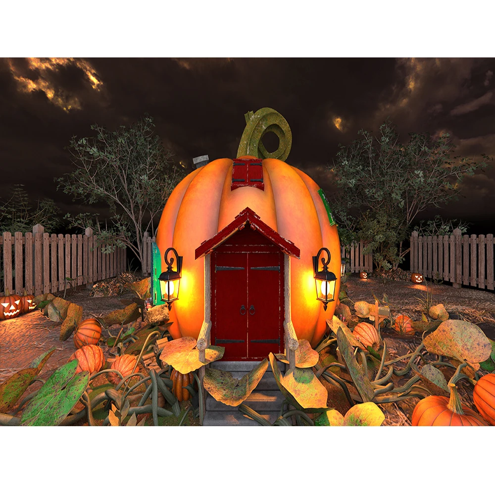 

Виниловый фон для фотосъемки на Хэллоуин, тыквенная лампа, колдунья, детские фоны для фотостудии