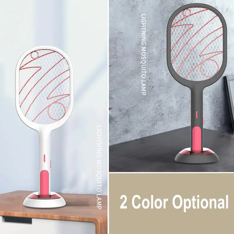 

3000V 1200mAh Electric Insect Racket Swatter Zapper USB Rechargeable Mosquito Swatter Kill Fly Bug Zapper Killer Trap Light
