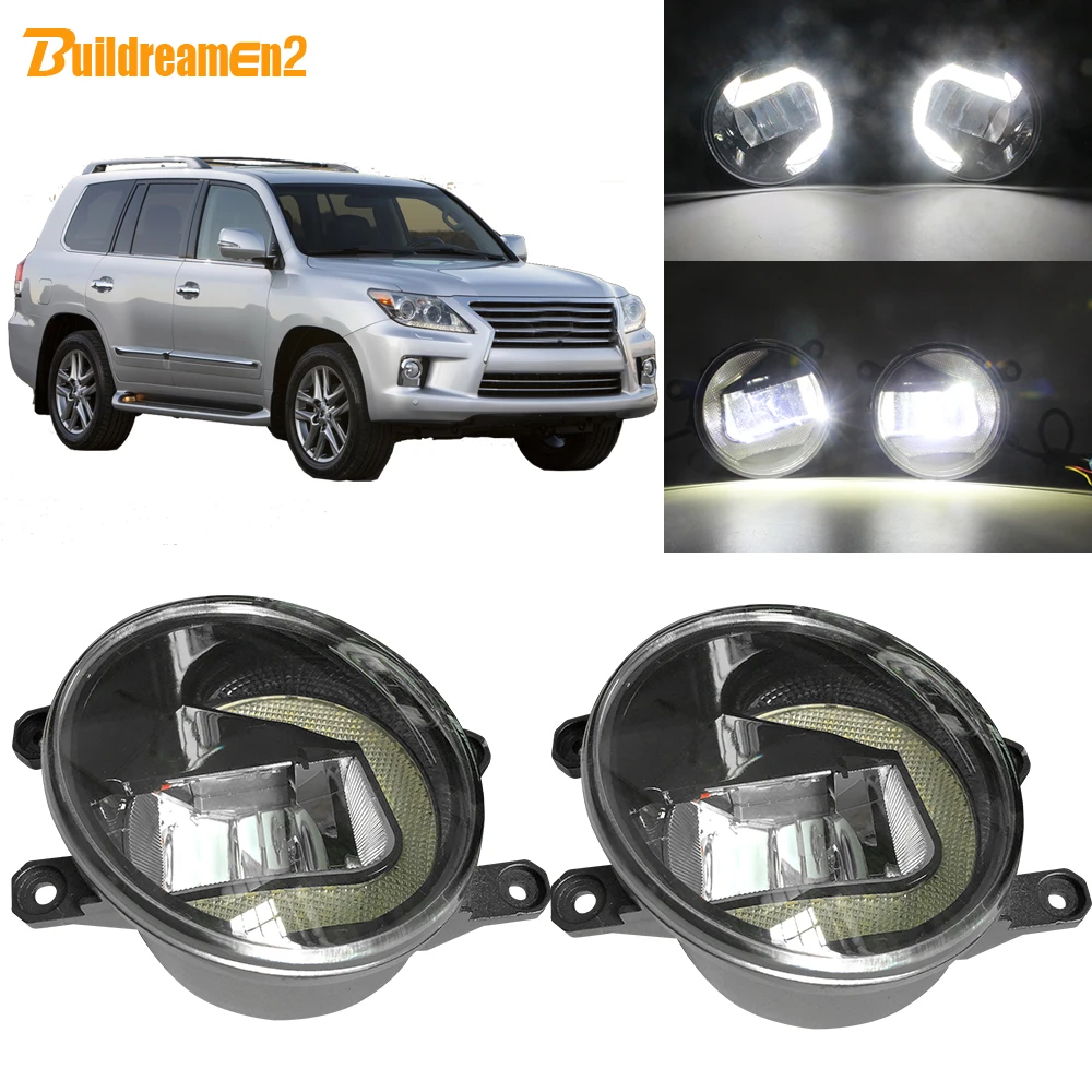 Buildreamen2 для Lexus LX570 2008 2009 2010 2011 Автомобильный светодиодный противотуманный