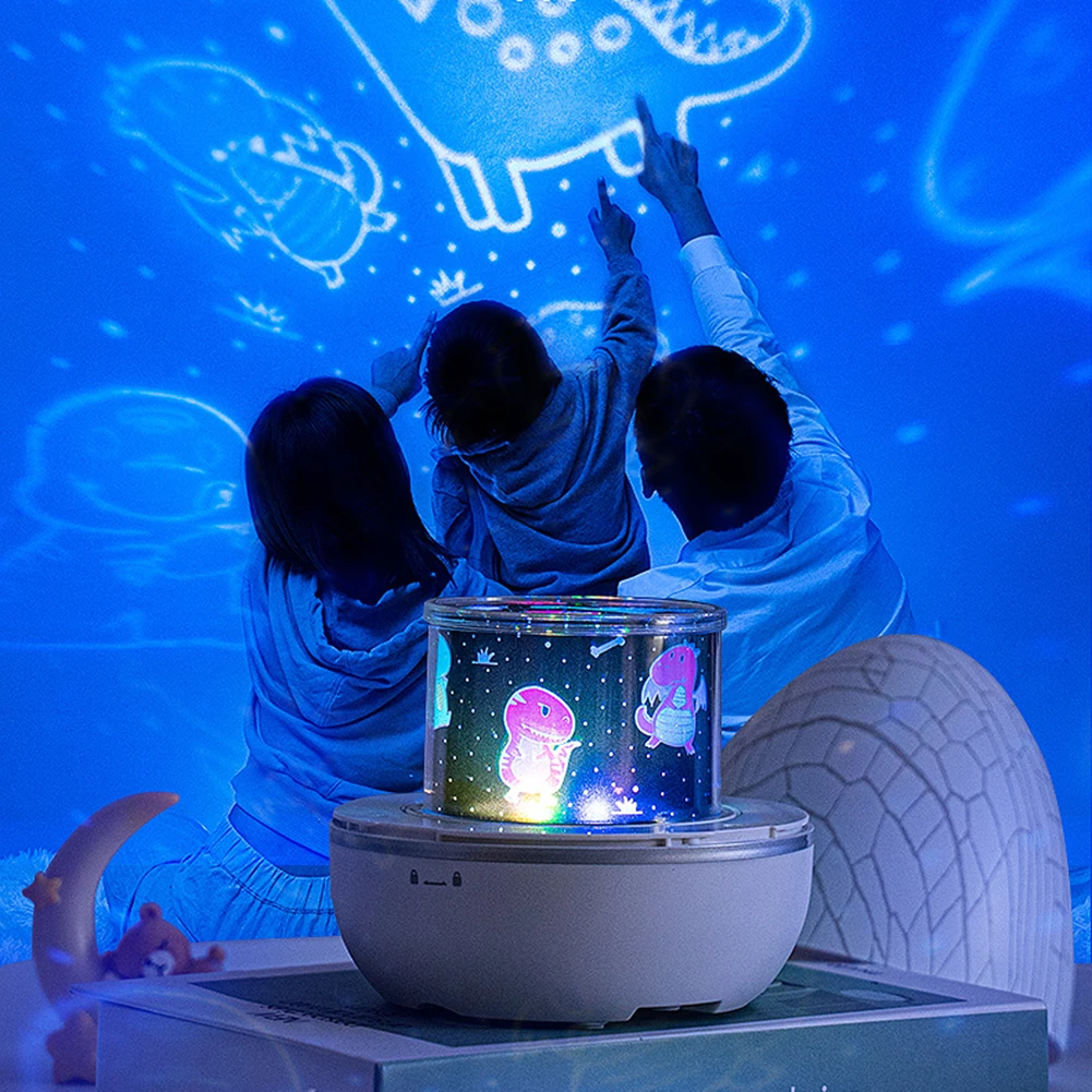 

LED Eggshell Projector Light Rotating Music Player Lamp with Remote Control