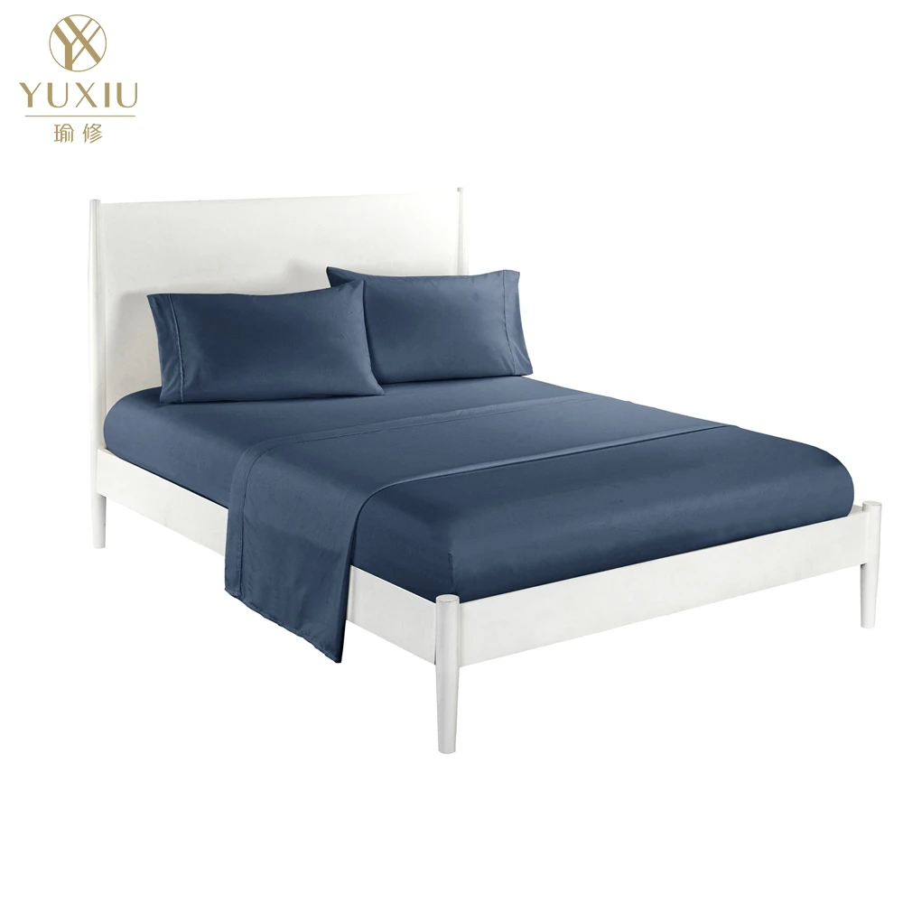

Yuxiu Bedspread Coverlet sets flat fitted sheets pillowcases Plain solid brushed Twin Full Queen King bedding set bed linens