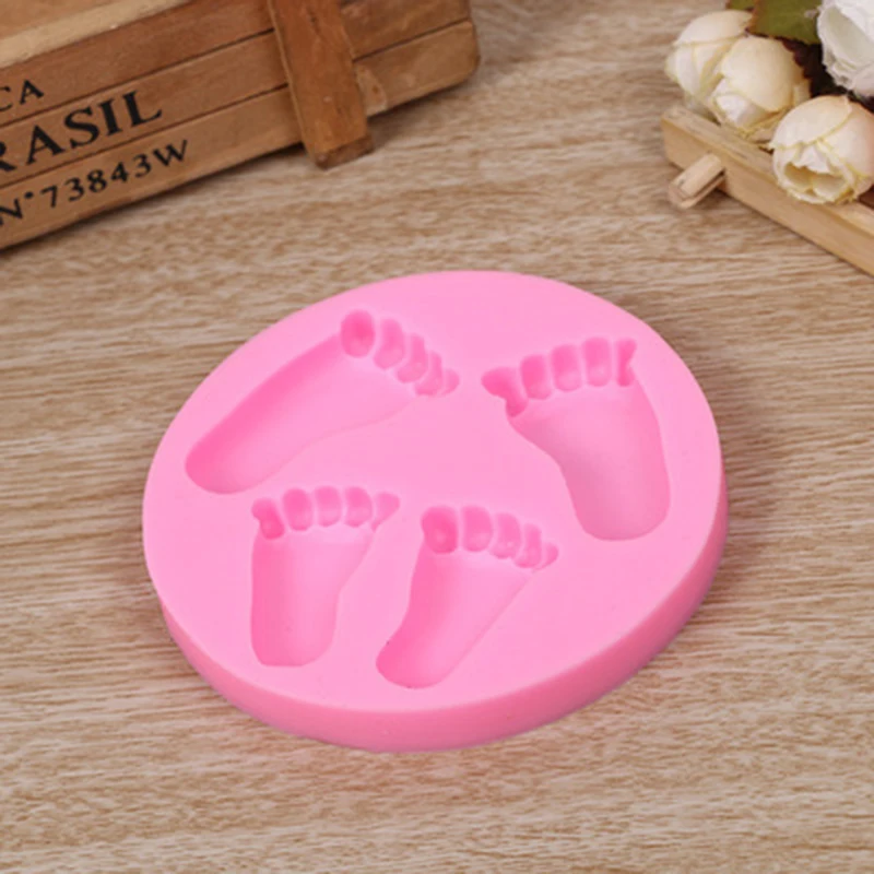 YIWUMART тисненая форма силиконовая детская ноги помадка и жевательная паста Форма