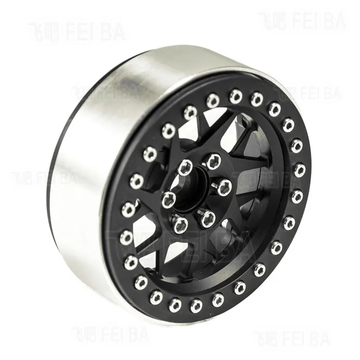 Cubo de rueda CNC 1,9 de 2,2 pulgadas, llanta de rueda de 54mm y 65mm para SCX10 Rock Crawler RC 1/10, piezas de actualizaci&oacute;n de coches, 1 unidad-5