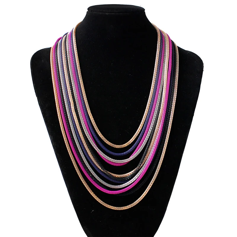 Women Necklace 2021 New Fashion Bohemian Multi-layer Beaded Vintage Long Necklaces &amp Pendants Jewelry Accessories | Украшения и
