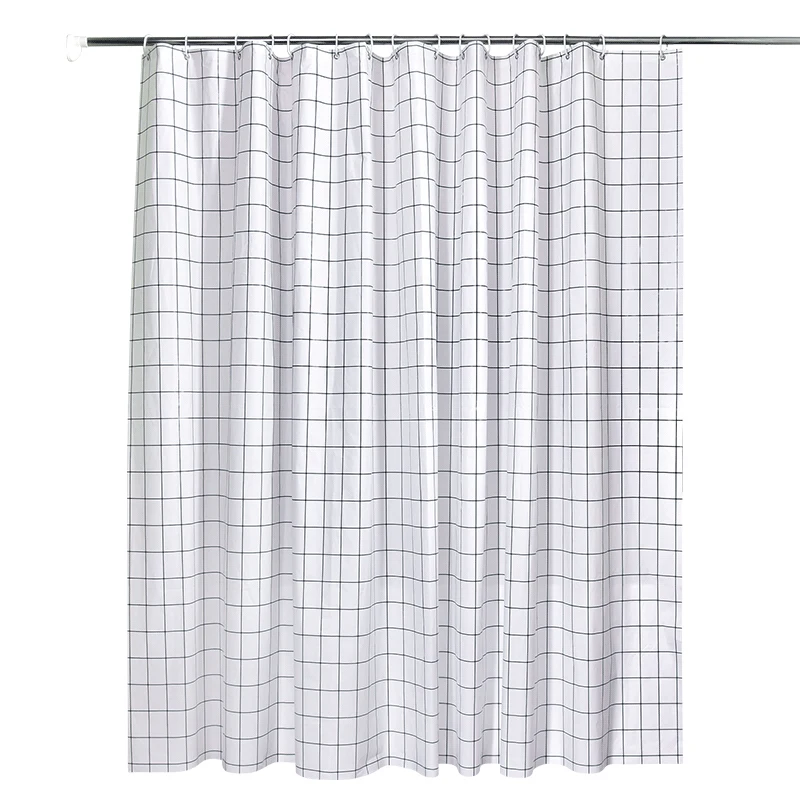 Белые квадратные плотные занавески для душа водонепроницаемая устойчивая к