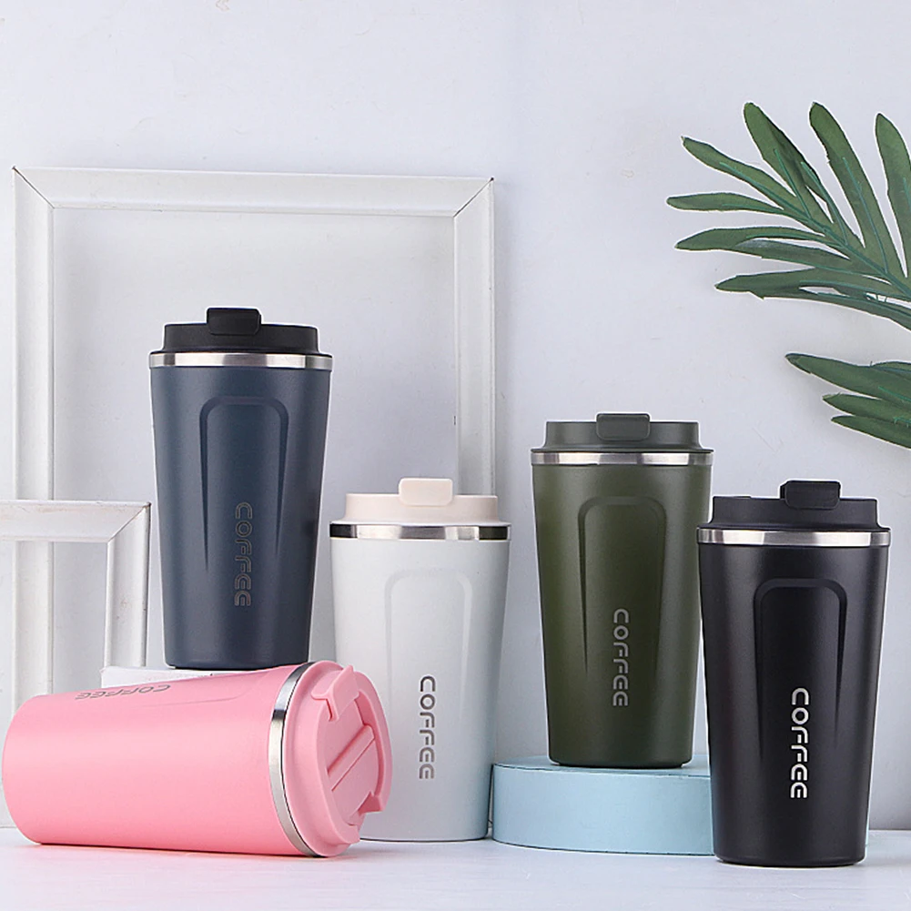 

New 510 Ml Coffee Mug Stainless Steel Double Wall Vacuum Insulated Coffee Cup With Lid Hot And Cold Beverage Water Bottle
