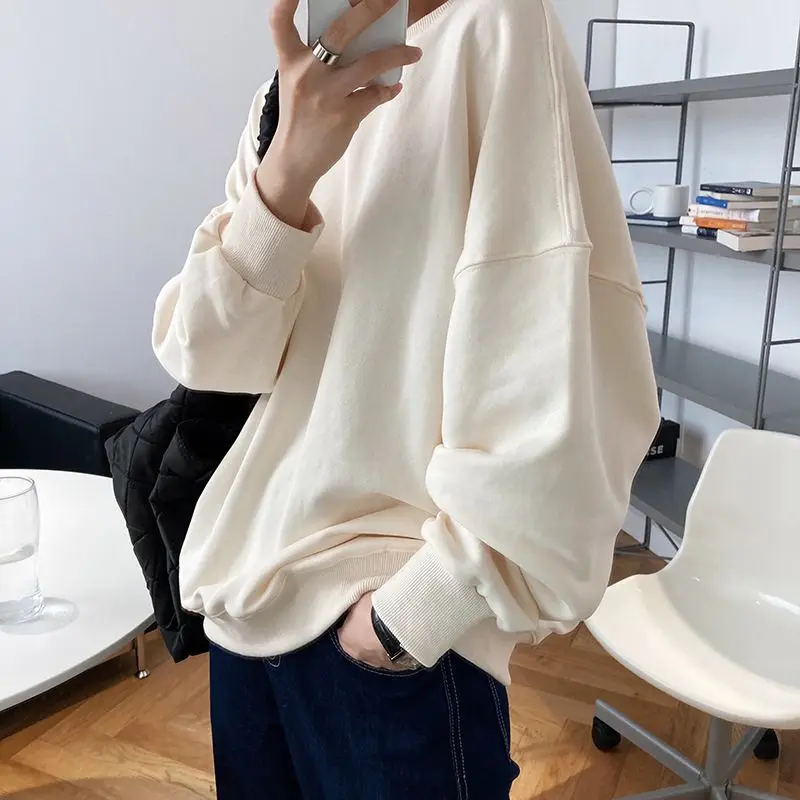 

Casual Long Sleeve Pink Hoodies Korean Fashion Tops plus Size 2021 autumn ladies Cotton pullovers Losse sweatshirts women