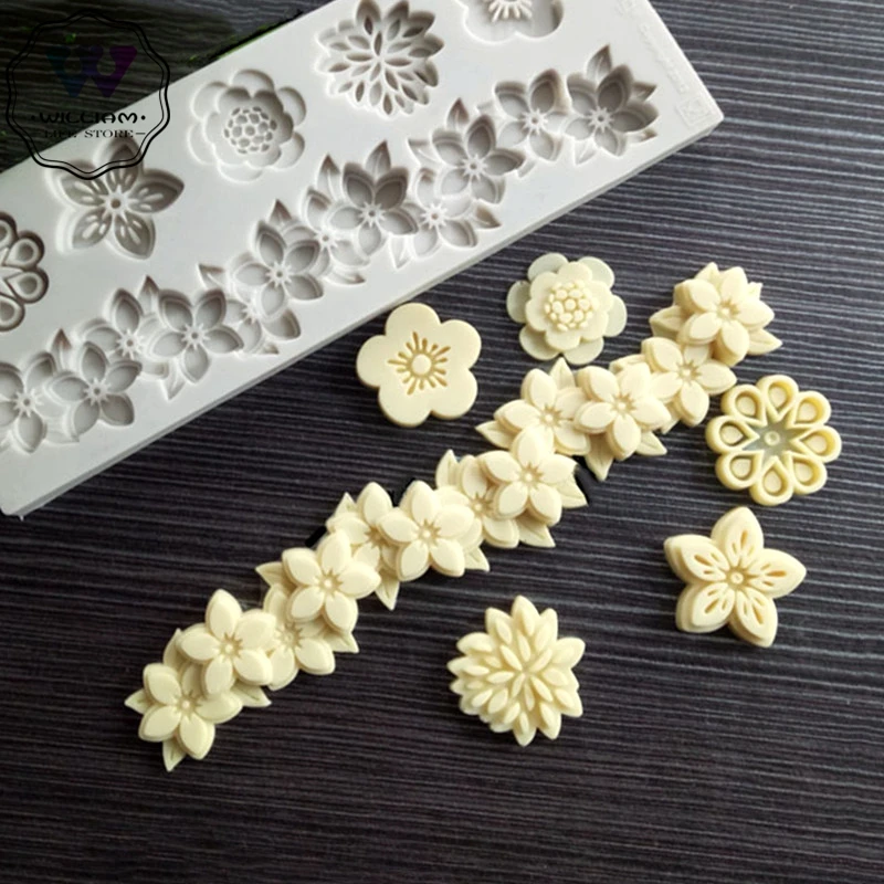 

high quality Flowers a variety of silicone mold Cake Chocolate Mold wedding Cake Decorating Tools Fondant Sugarcraft Cake Mold