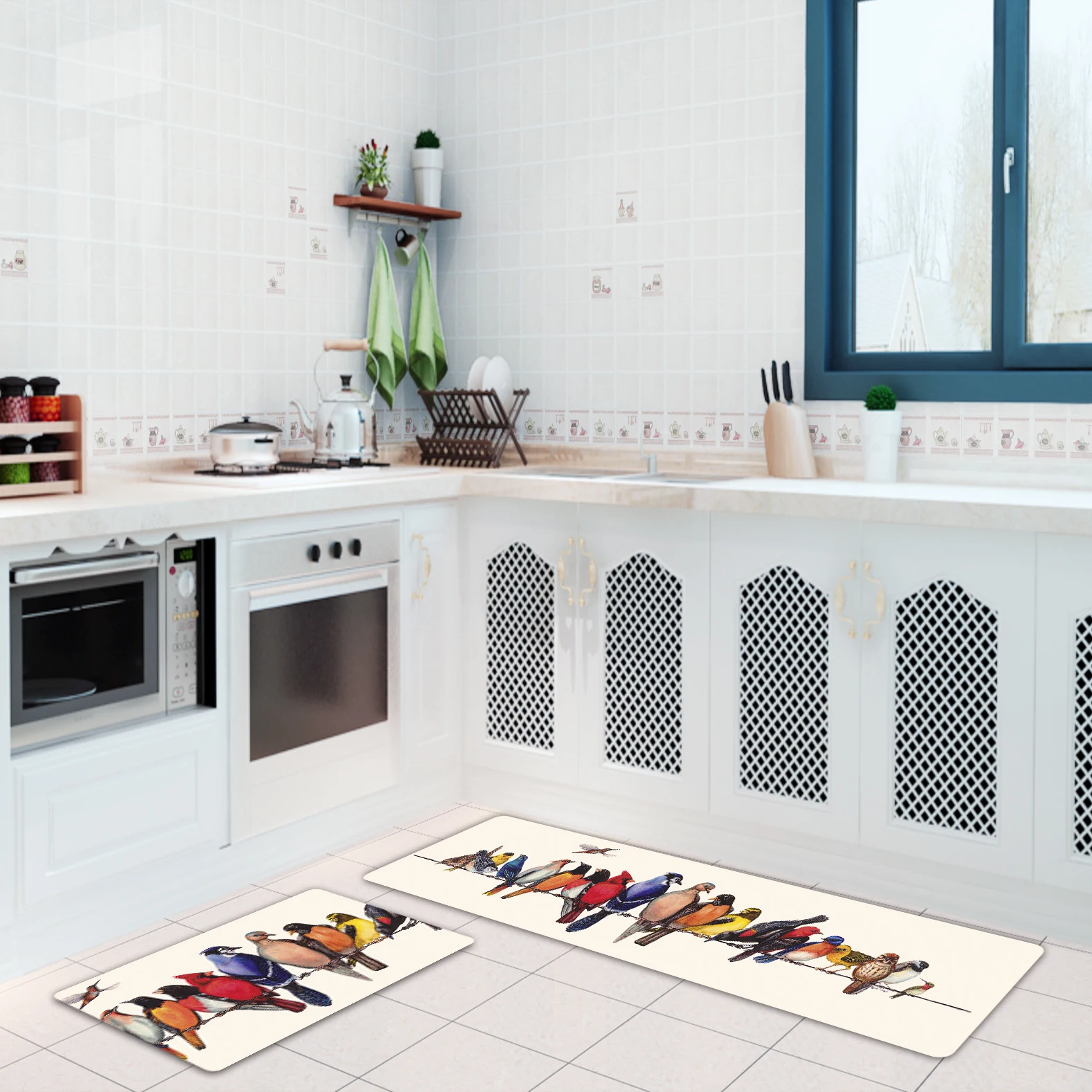 QIYI Long Kitchen Mat Tapete Doormats Non-Slip Anti Fatigue Floor Carpet Bathroom Rug Waterproof Foam Cushioned Rugs |