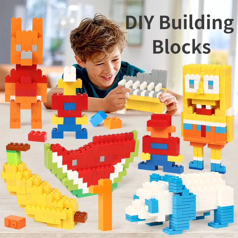 200-1000 шт Строительные блоки DIY мелких частиц головоломки сборки творческие