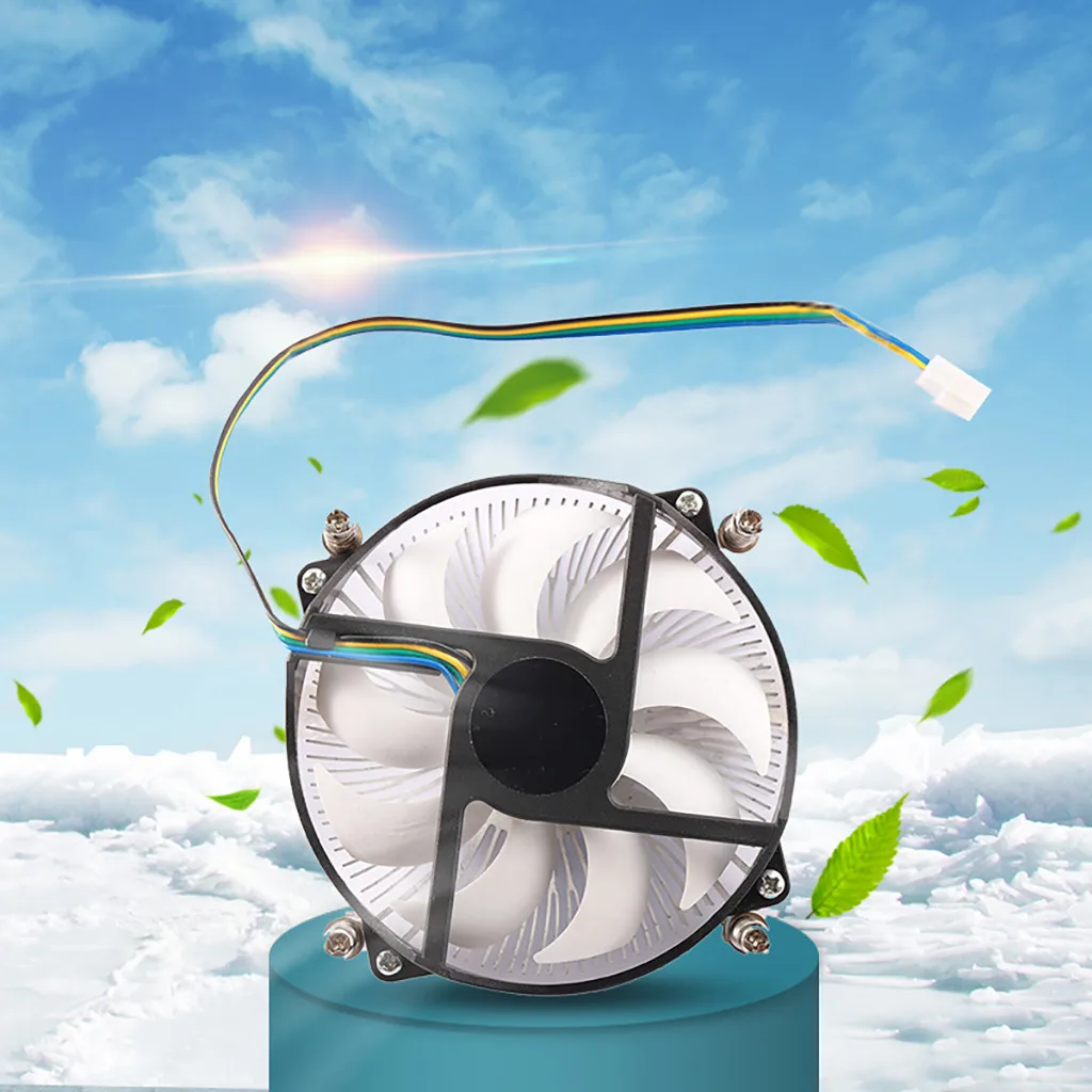 Охлаждающий вентилятор для ПК охлаждающий процессора 4Pin PWM чехол радиатор Intel LGA