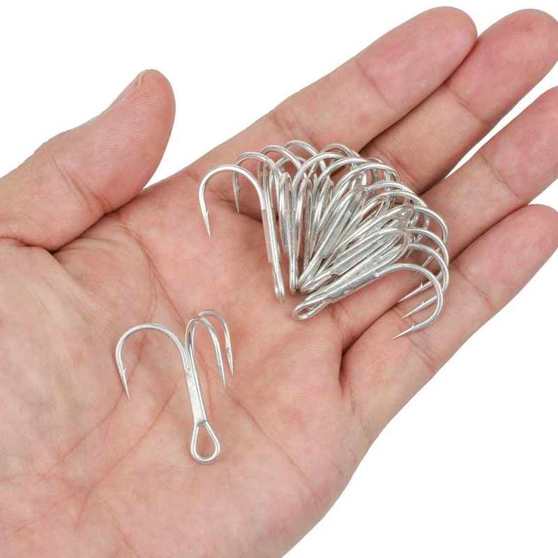 50 шт. Высокоуглеродистая сталь рыболовный крючок тройной супер твердый острый