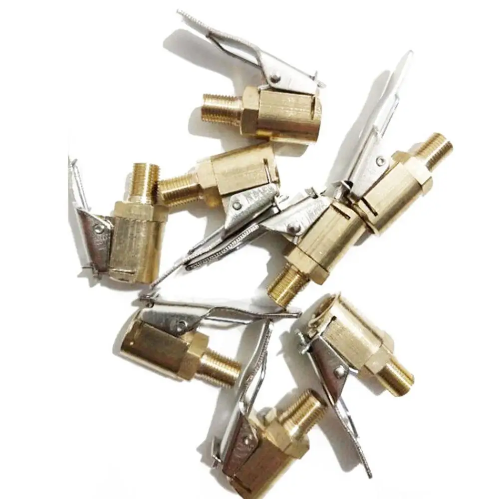 

1PC Car Auto Brass 8mm Tyre Wheel Tire Air Chuck Inflator Pump Valve Clip Clamp Connector Adapter car accessories