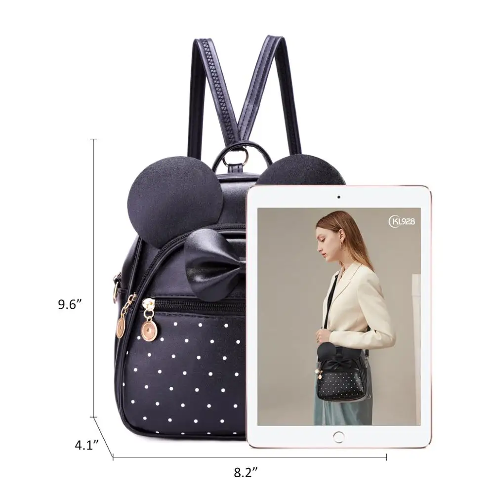 KL928 Cute backpacks for girls PU leather lovely mickey shoulder bags 848 | Багаж и сумки
