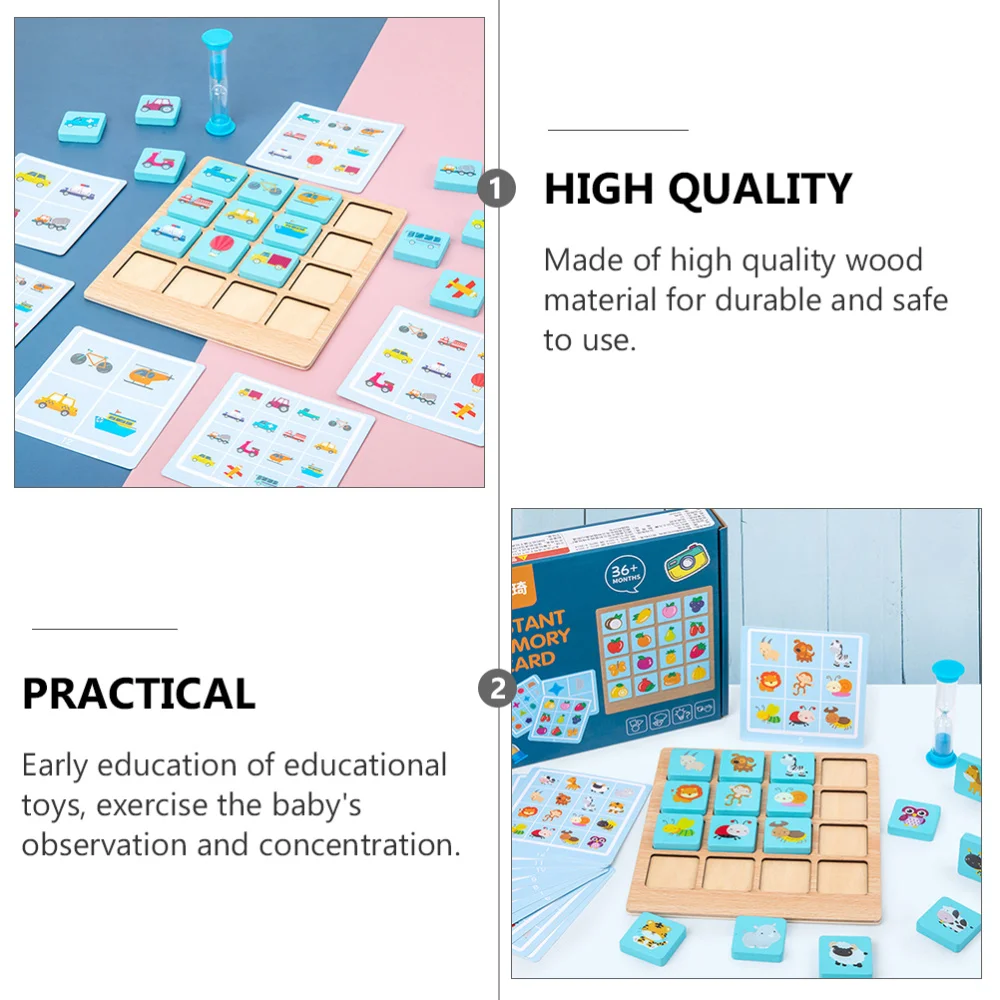 

1 Set of Instant Memory Toys Wood Memory Training Game Toys Kids Cognitive Toys