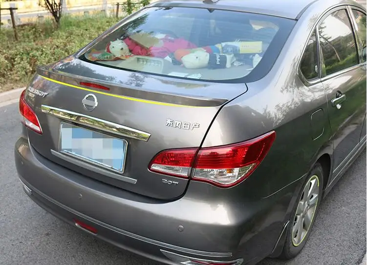 Для Nissan Bluebird Спойлер ABS Материал заднее крыло праймер задний спойлер для 2007 2012 Sylphy