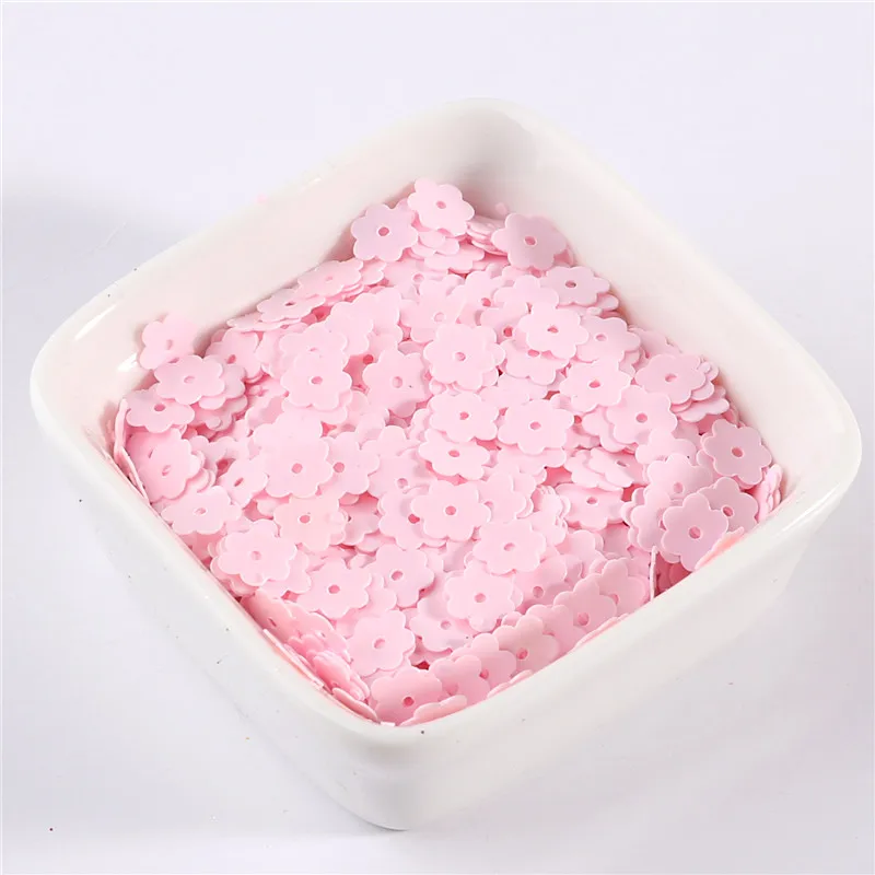 720 шт./лот 6 мм бледно-розовый пайетками цветы центр отверстия шить блесток Для