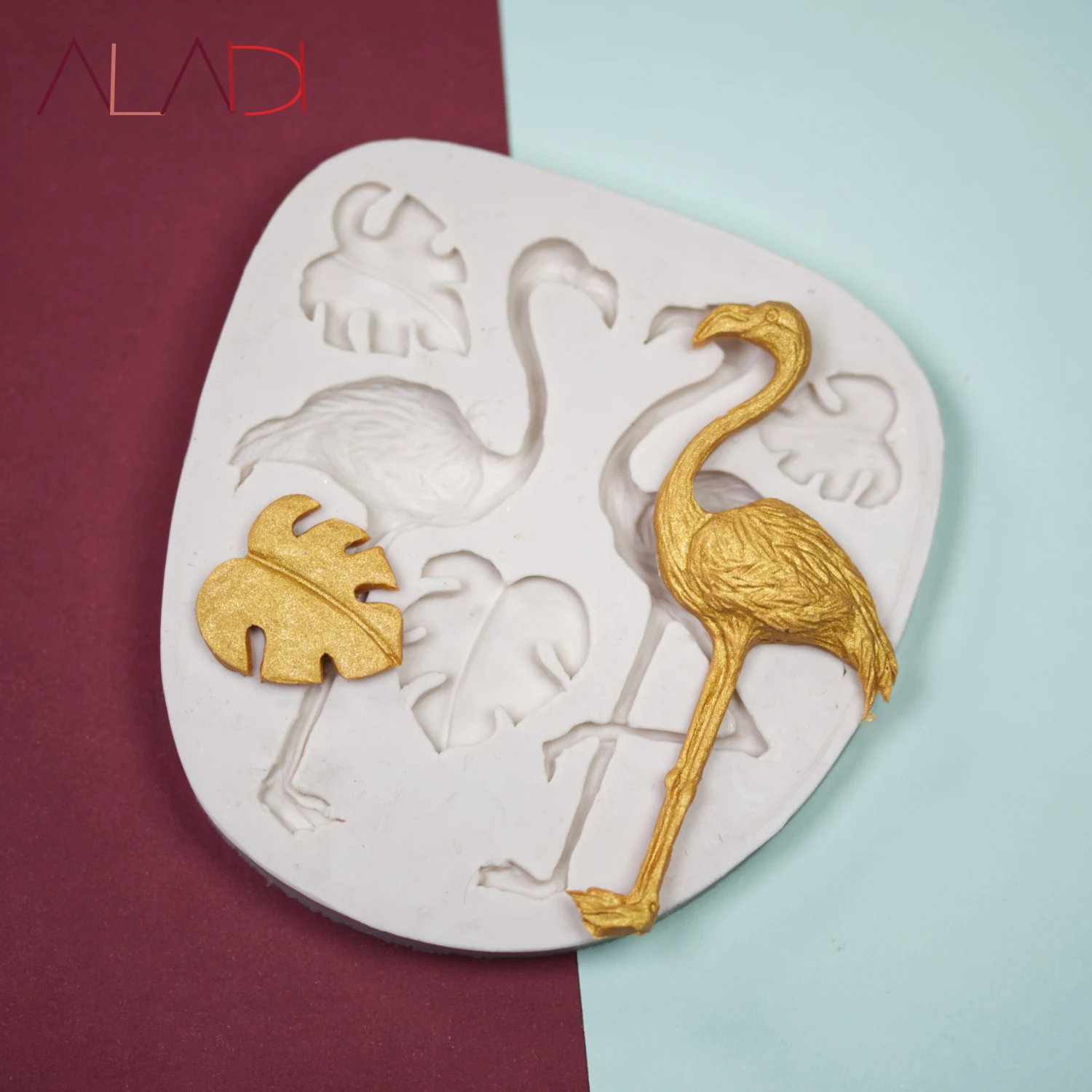 

Flamingo Silicone Chocolate Syrup Sugarcraft Tortoise Leaf Fondant Cake Decoration Tool Candy Clay Biscuit Mold AD188