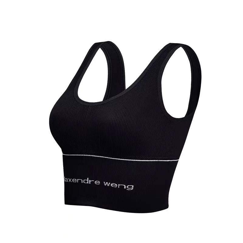 

New Sports No steel ring Beauty back Underwear Tube top Integrated Thin Letters Tide