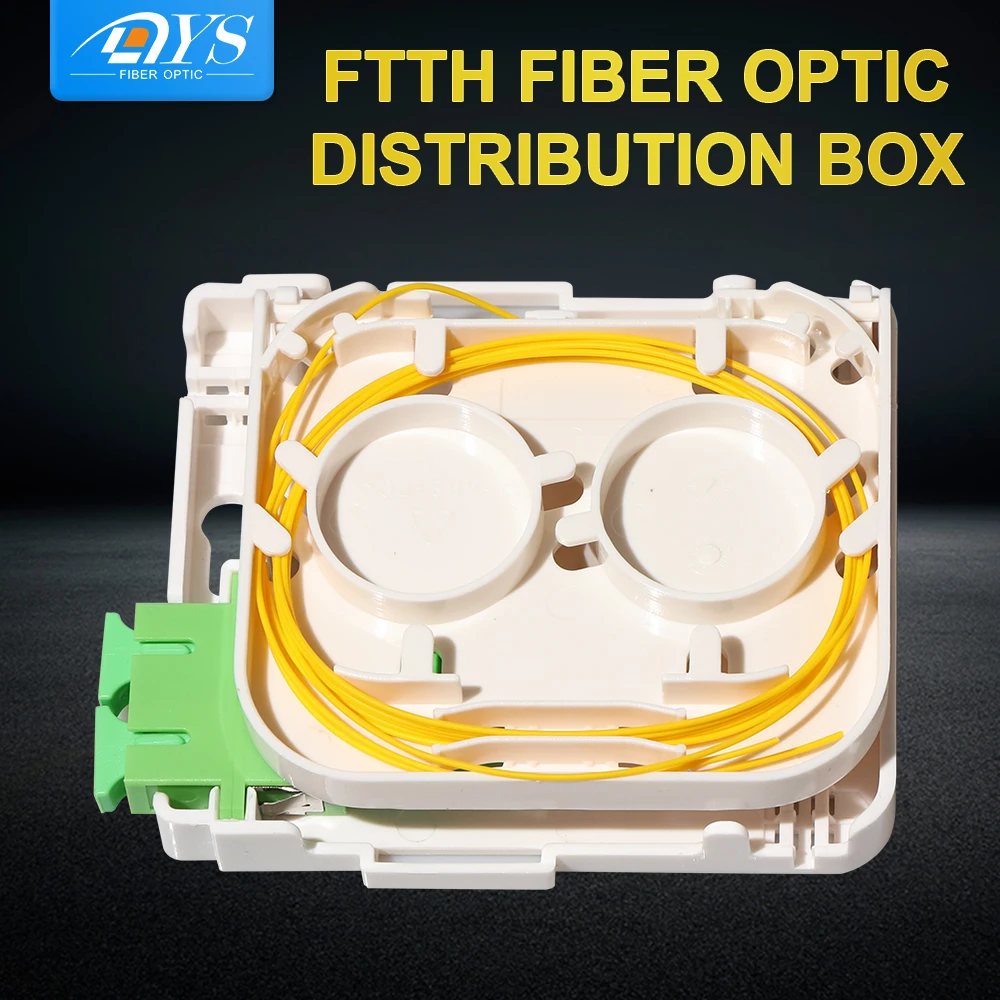 

10pcs FTTH-022 2 Cores Simplex Terminal Box with 2x SC APC Adapter Fiber Optic Distribution Box