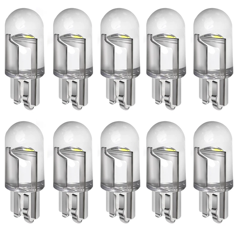 

10pcs T10 w5w 168 501 194 COB Car LED Clearance Light Wedge Side Trunk Door Dome Bulbs Instrument Lamp Auto License Plate Lights