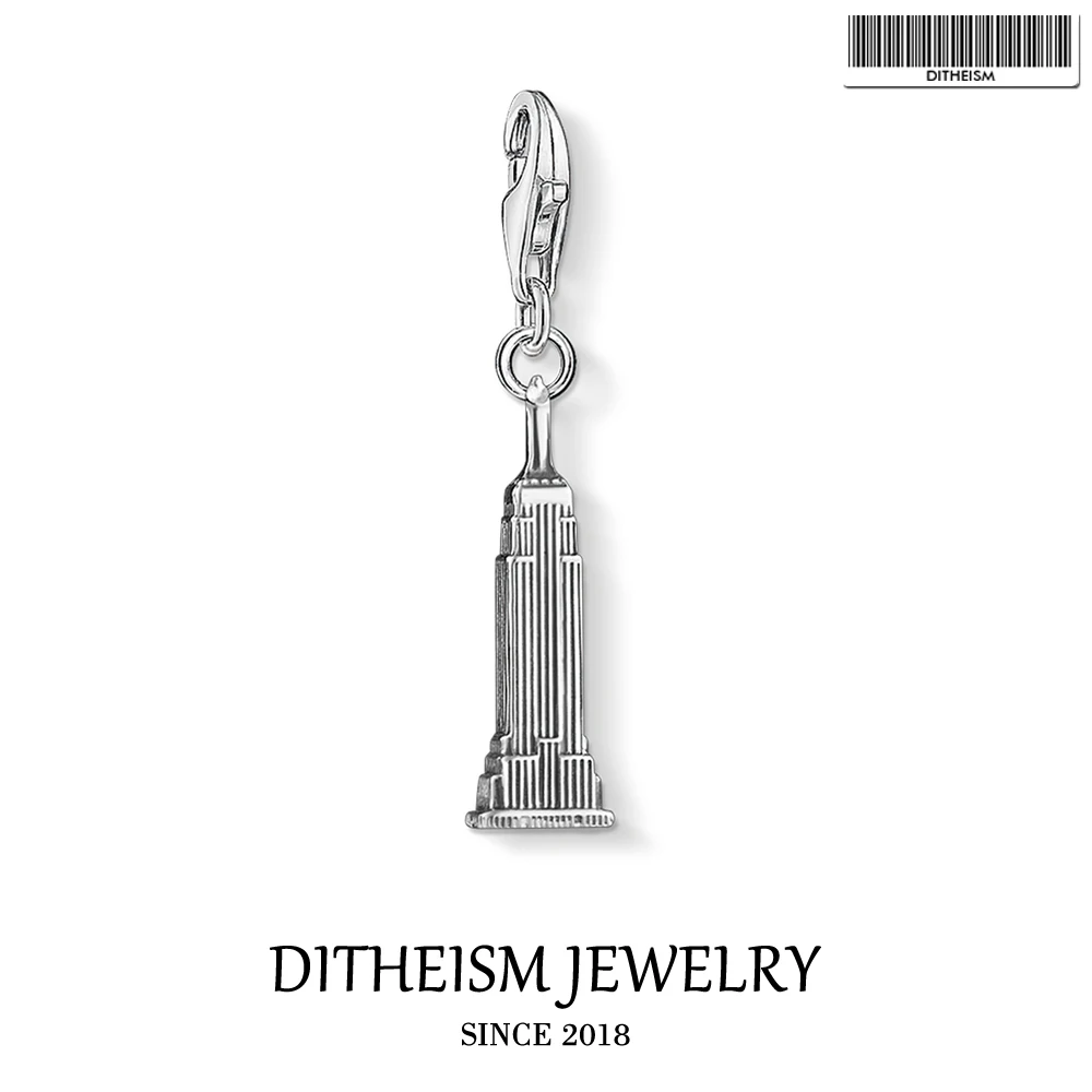 Подвеска с шармами здания империи модные ювелирные изделия 2020 пробы из серебра 925