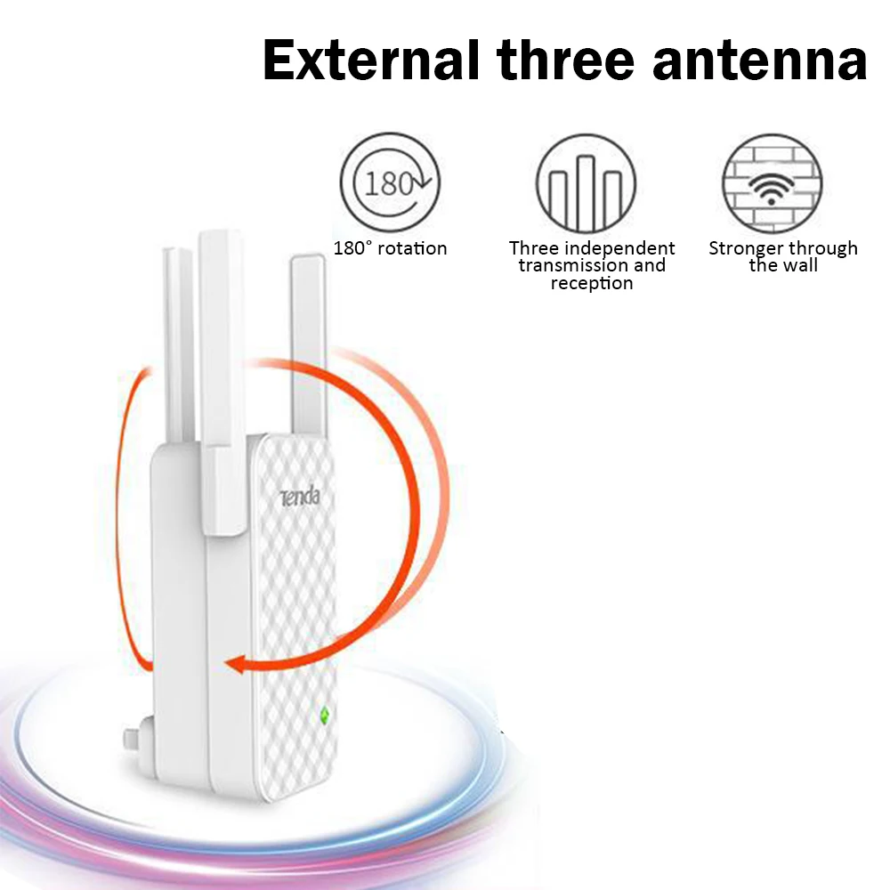 Tenda A12 300 Мбит/с Wifi ретранслятор расширитель диапазона беспроводной ретранслятор усилитель сигнала 3 антенны полный дом крышка расширитель маршрутизатора