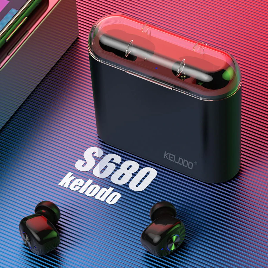 Kelodo S680 TWS IPX7 беспроводные наушники Blutooth Hi Fi стерео звук шумоподавление Handsfree