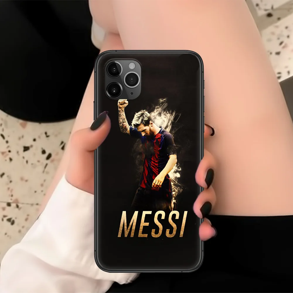 

Messi Soccer Football 10 Phone Case For Iphone 5 6 7 8 S SE Plus X XS XR 11 12 Mini Pro Max 2020 Black black Back Pretty Prime