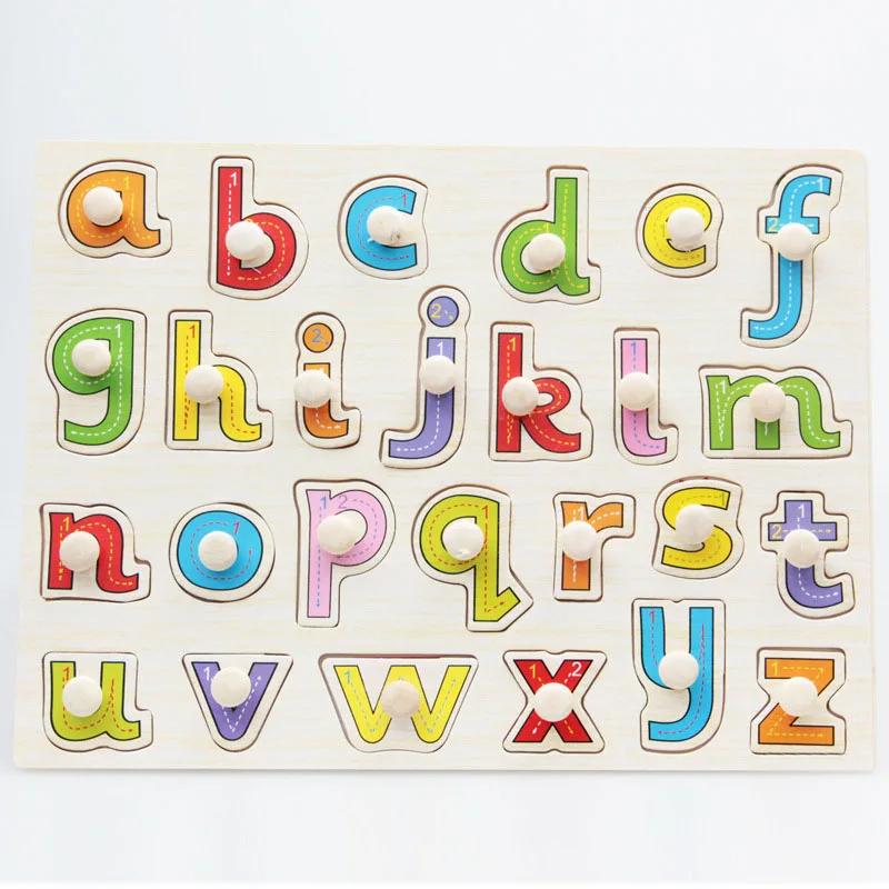 lower case Деревянная игрушка мультфильм автомобиль/Морские животные головоломка ребенок подарок детские игрушки деревянный пазл/ручной захват Доска Набор Обучающие - Цвет: lower case