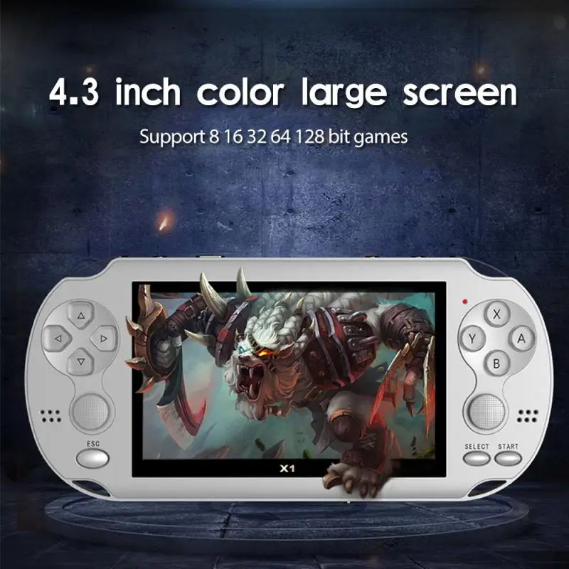 Игровая консоль X1 4 3 дюйма 8 ГБ портативная игровая PSP 128 бит ретро со встроенными