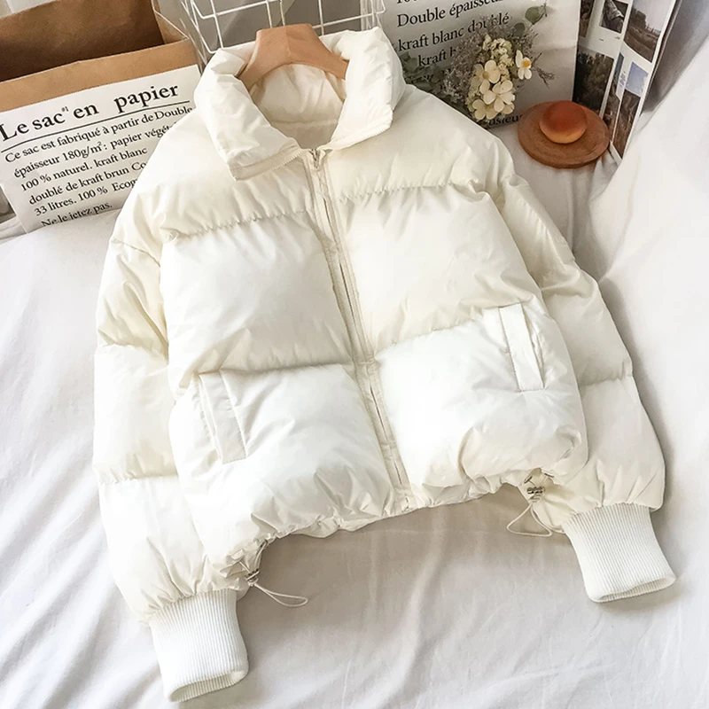 Eight Colors Autumn Coat Women Clothing 2022 New Short Loose Solid Color Long-sleeved Women's Thermal Jacket High Quality
