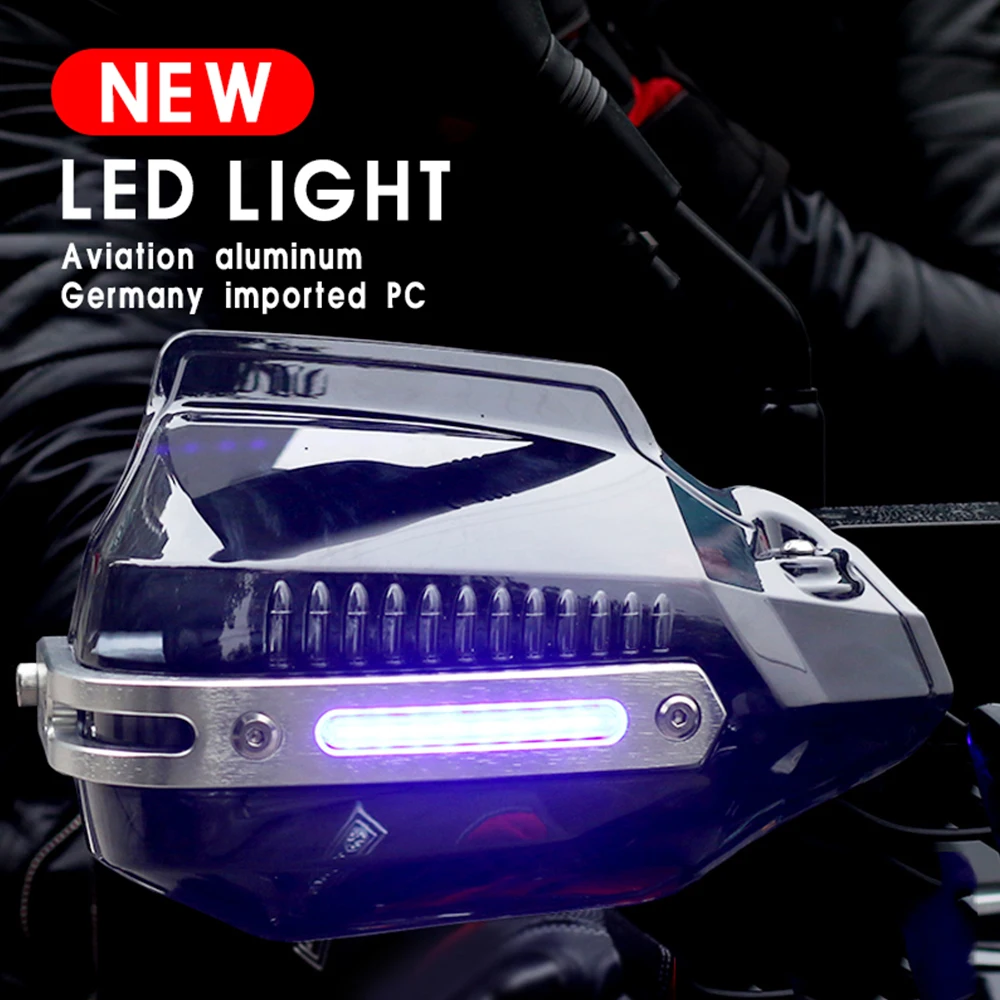 

Motorcycle Hand Guards LED Windshield Motocross Accessories For SUZUKI gsxs 1000 intruder vl 1500 m50 gsxr 1000 k7 escudo dr 350