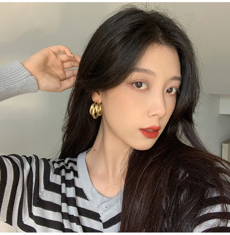 

Korean Fashion C Gold Earrings for Women Jewelry 2021 Trend Jewelry Earrings Clip on Earrings Gold Stud Earrings Gift Ear Stud