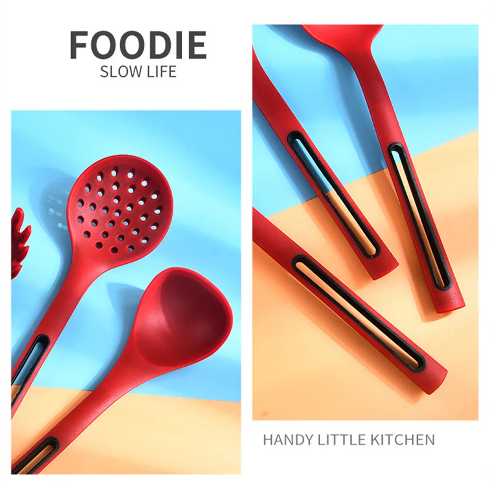 

8pcs/set Heat Resistant Nylon Cookware Set Nonstick Cooking Tools Kitchen & Baking Tool Kit Utensils Spoon Turner Accessories