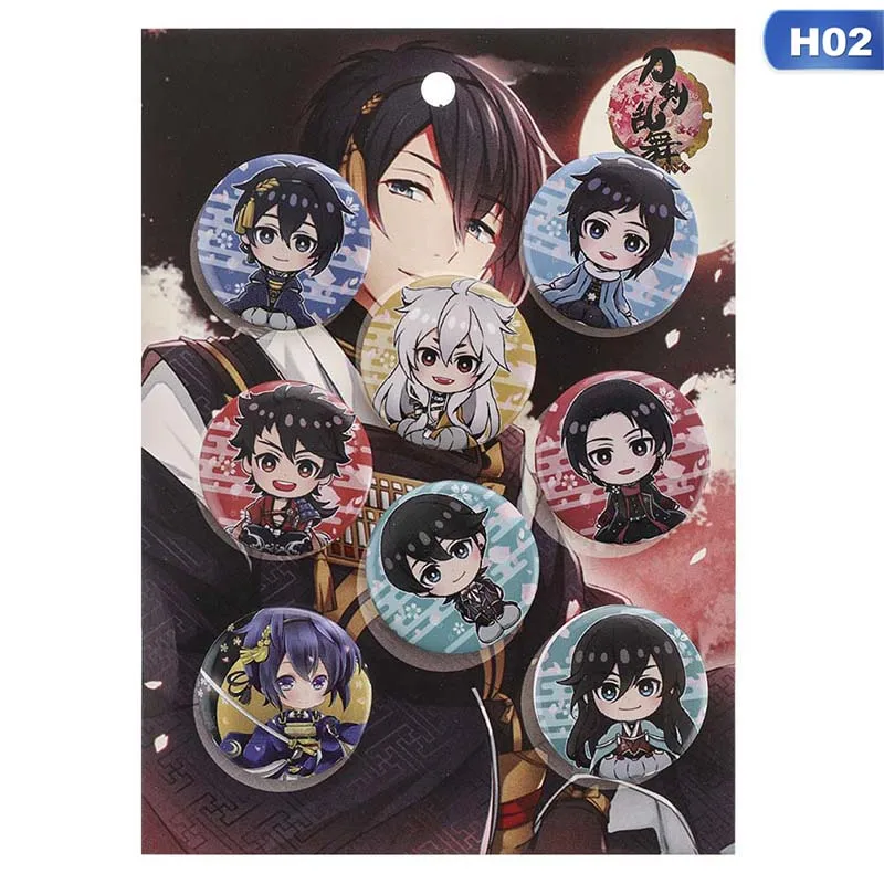 

8Pcs/Set!! Cartoon Collect Backpacks Bags Badges Button Brooch Gift Anime Demon Slayer: Kimetsu No Yaiba Cosplay Badge