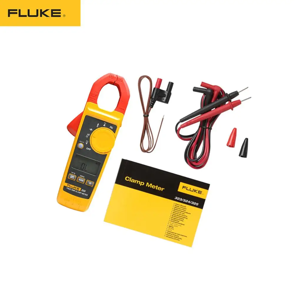 Fluke 325 истинного среднеквадратичного значения зажим метр AC DC тока и Напряжение сопротивление тестера постоянной ёмкости, универсальный конденсатор частота температурный мультиметр