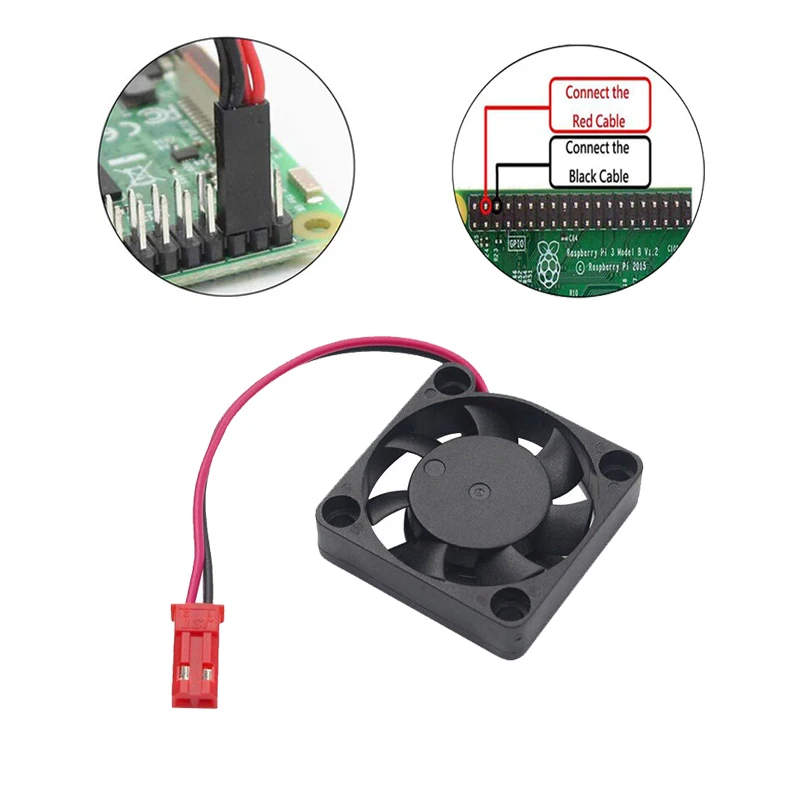 Вентилятор охлаждения для Raspberry Pi 4 Model B 4B 3B 3 + 10 шт. В 5 В|Аксессуары