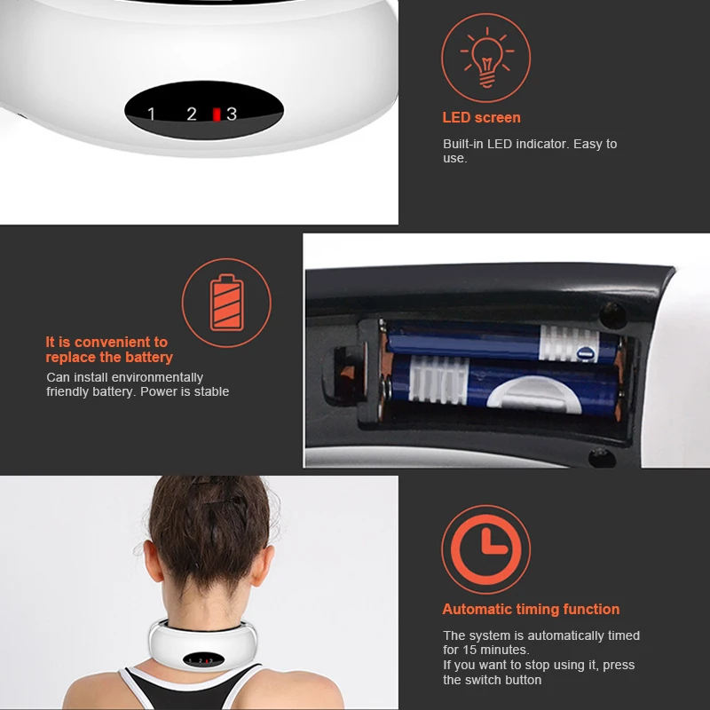 Channy электрический импульс спины и шеи массажер дальний ИК облегчитель боли