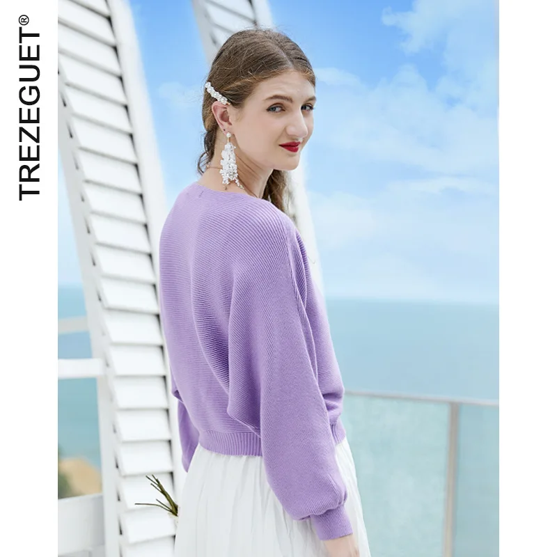 Women's Sweaters Loose Pullover Long Sleeve One Letter Collar Solid Color Bow Knit for Girls Womens Fashion Sweater | Женская одежда