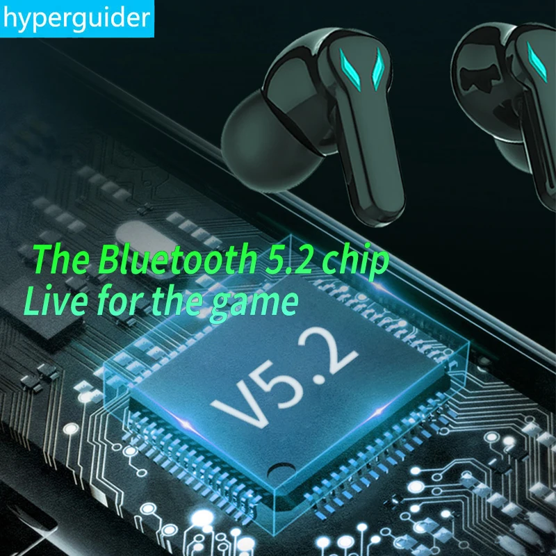 Наушники hyperguide TWS Bluetooth-наушники игровые Беспроводные наушники с ультранизкой