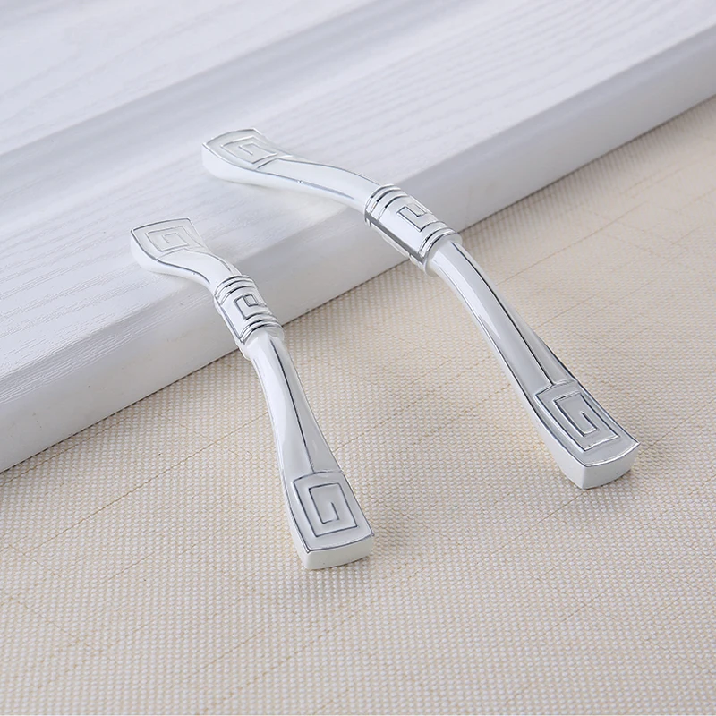 Европейские ручки ящика Lvory белые настенные 128 мм установленные на дверях шкафа