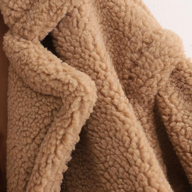 

Long Wool Coat Thicken Women's Trench Coat Female Cashmere High-Quality Woolen Overcoat Long Parka XD3254